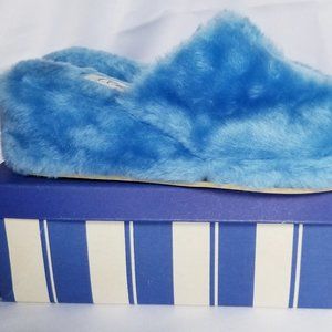 RARE Vintage Oomphies 1960s Mid Century Mod Fuzzy Platform Slipper Shoes.